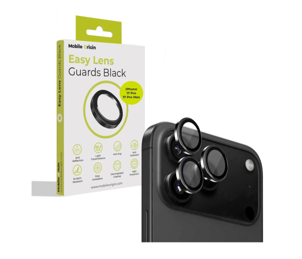 Mobile Origin Easy Lens Guards do iPhone 17 Pro / 17 Pro Max black - 1363044 - zdjęcie